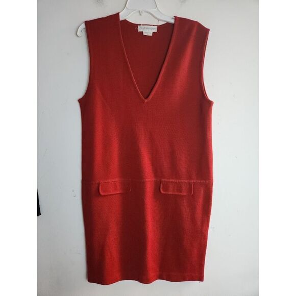 Outlander Women Red Sleeveless A-Line Shift Wool Blend Knit Dress size Medium - Picture 6 of 8